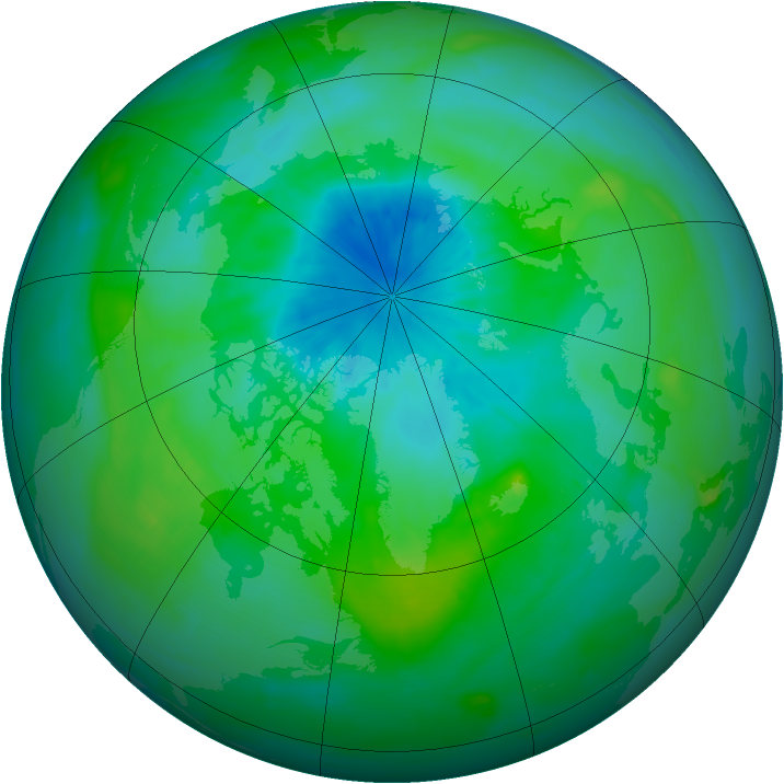 Arctic ozone map for 01 September 2014